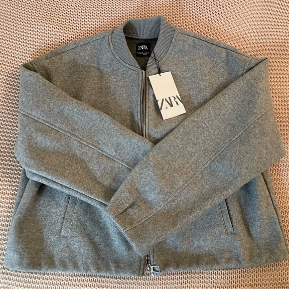 Grey Zara Bomber size s NWT - Picture 7 of 7